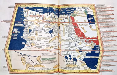 Kaart van Afrika, plaat 18 uit een atlas van de wereld, 1486